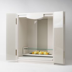 画像1: 【リクエスト品 rq-h49】【B品】【訳あり】仏壇 モダンミニ仏壇　『 ボヤージュ ホワイト 16号 本体 』 (1)