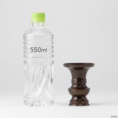 画像6: 仏具 花立 鍋丁色 3.0寸 真鍮製 受け皿付 （生花・常花用 仏壇用 伝統仏具 国産品 高岡鋳物 地花立 花器 花瓶） (6)