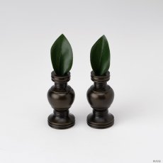 画像1: 華瓶 1.6寸 鍋丁色 一対（2個）浄土真宗本願寺派/お西（仏壇用 しきみ用 伝統仏具 国産品 高岡鋳物 けびょう） (1)