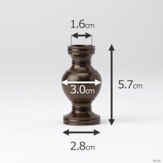 画像5: 華瓶 1.8寸 鍋丁色 一対（2個）浄土真宗本願寺派/お西（仏壇用 しきみ用 伝統仏具 国産品 高岡鋳物 けびょう） (5)