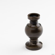 画像2: 華瓶 2.0寸 鍋丁色 一対（2個）浄土真宗本願寺派/お西（仏壇用 しきみ用 伝統仏具 国産品 高岡鋳物 けびょう） (2)