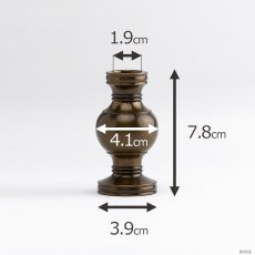 画像5: 華瓶 2.5寸 鍋丁色 一対（2個）浄土真宗本願寺派/お西（仏壇用 しきみ用 伝統仏具 国産品 高岡鋳物 けびょう） (5)