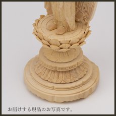 画像11: 仏像 舟立阿弥陀如来 柘植製/ツゲ 丸座 3寸 金泥書 浄土宗・時宗 /あみだ様 総柘植 つげ ツゲ ３寸 3.0寸 ３．０寸 三寸 丸台座 丸台 蓮華座 ミニ仏壇 ご本尊 (11)
