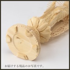 画像11: 仏像 阿弥陀如来 西 柘植製/ツゲ 丸座 3寸 金泥書 浄土真宗 本願寺派/西派 /阿弥陀如来像  総柘植 つげ 三寸 丸台座 丸台 蓮華座 真宗 お西 ミニ仏壇 御本尊 (11)