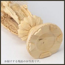 画像12: 仏像 阿弥陀如来 西 柘植製/ツゲ 丸座 3寸 金泥書 浄土真宗 本願寺派/西派 /阿弥陀如来像  総柘植 つげ 三寸 丸台座 丸台 蓮華座 真宗 お西 ミニ仏壇 御本尊 (12)