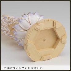 画像19: 仏像 釈迦如来 座像 柘植製/ツゲ 丸座 1.8寸 金泥書 淡彩色 藤色 曹洞宗・臨済宗・天台宗 /つげ １．８寸 1寸8分 １寸８分 丸台座 丸台 蓮華座 仏壇用 ご本尊 (19)