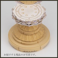 画像17: 仏像 釈迦如来 座像 柘植製/ツゲ 丸座 1.8寸 金泥書 淡彩色 藤色 曹洞宗・臨済宗・天台宗 /つげ １．８寸 1寸8分 １寸８分 丸台座 丸台 蓮華座 仏壇用 ご本尊 パープル 紫 むらさき (17)