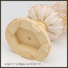 画像19: 仏像 釈迦如来 座像 柘植製/ツゲ 丸座 1.8寸 金泥書 淡彩色 さくら色 曹洞宗・臨済宗・天台宗 /つげ １．８寸 1寸8分 １寸８分 丸台座 丸台 蓮華座 仏壇用 ご本尊 ピンク 桜色 (19)