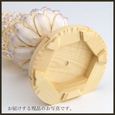 画像20: 仏像 釈迦如来 座像 柘植製/ツゲ 丸座 2寸 金泥書 淡彩色  藤色 曹洞宗・臨済宗・天台宗 /つげ ２寸 2.0寸 ２．０寸 二寸 丸台座 丸台 蓮華座 仏壇用 ご本尊 (20)