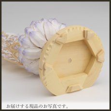 画像19: 仏像 釈迦如来 座像 柘植製/ツゲ 丸座 2寸 金泥書 淡彩色  藤色 曹洞宗・臨済宗・天台宗 /つげ ２寸 2.0寸 ２．０寸 二寸 丸台座 丸台 蓮華座 仏壇用 ご本尊 (19)