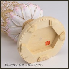 画像20: 仏像 釈迦如来 座像 柘植製/ツゲ 丸座 2寸 金泥書 淡彩色 さくら色 曹洞宗・臨済宗・天台宗 /つげ ２寸 2.0寸 ２．０寸 二寸 丸台座 丸台 蓮華座 仏壇用 ご本尊 ピンク 桜色 (20)