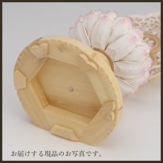 画像19: 仏像 釈迦如来 座像 柘植製/ツゲ 丸座 2寸 金泥書 淡彩色 さくら色 曹洞宗・臨済宗・天台宗 /つげ ２寸 2.0寸 ２．０寸 二寸 丸台座 丸台 蓮華座 仏壇用 ご本尊 ピンク 桜色 (19)