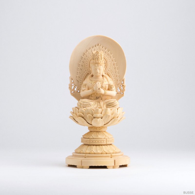大日如来明治大正時代頃木製金箔塗座像高さ４３センチ（台座含む）台座虫喰い有り品 総木製 純金箔押 平安丸台座 大日如来 肌金粉仕上げ 青蓮華 1.8