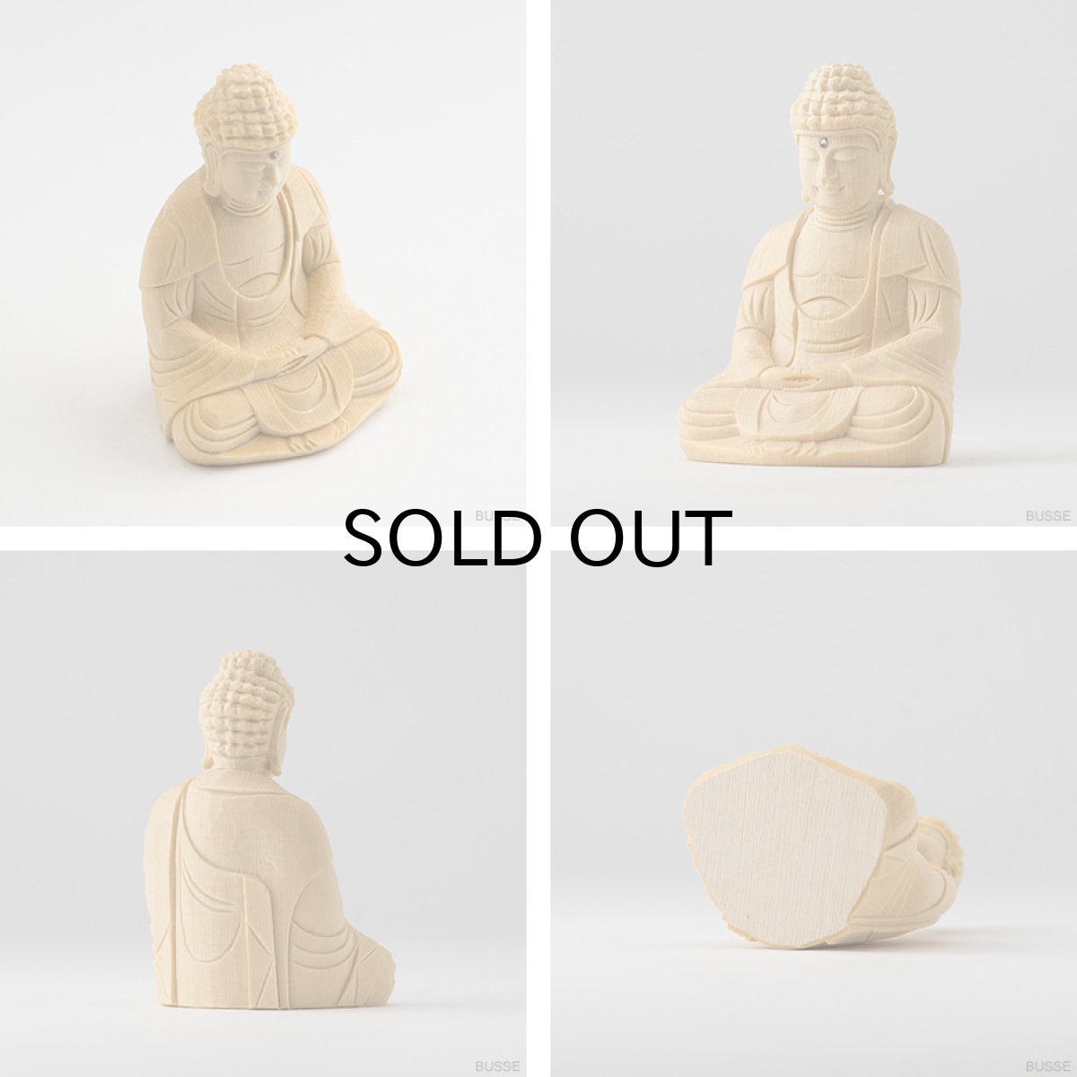 画像6: 仏像 釈迦如来 座像 ヒノキ製 丸座 1.8寸 曹洞宗・臨済宗・天台宗 /桧木 檜 ひのき 1.8寸 1寸8分 1寸8分 丸台座 唐草光背 御本尊 (6)