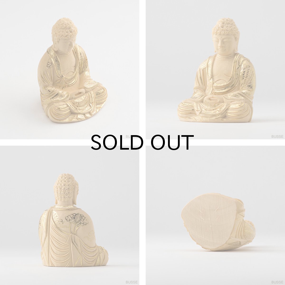 画像6: 仏像 釈迦如来 座像 柘植製/ツゲ 丸座 1.8寸 金泥書 曹洞宗・臨済宗・天台宗 /おしゃか様 つげ １．８寸 1寸8分 １寸８分 丸台座 丸台 蓮華座 仏壇用 ご本尊 (6)