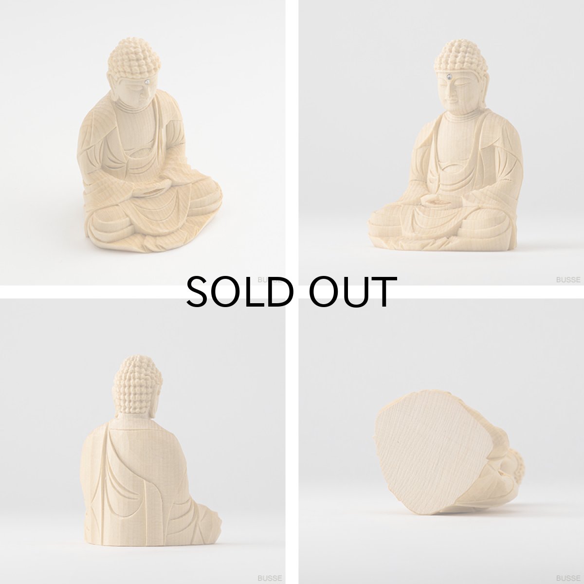 画像6: 仏像 釈迦如来 座像 ヒノキ製 丸座 2寸 曹洞宗・臨済宗・天台宗 /桧木 檜 ひのき ２寸 2.0寸 ２．０寸 二寸 丸台座 蓮華座 唐草光背 御本尊 (6)