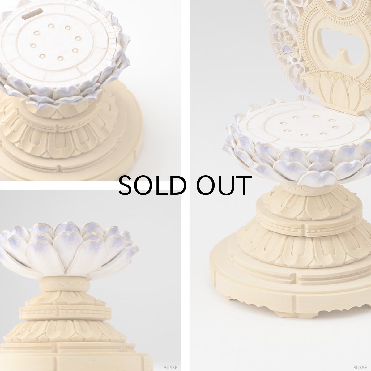 画像8: 仏像 釈迦如来 座像 柘植製/ツゲ 丸座 1.8寸 金泥書 淡彩色 藤色 曹洞宗・臨済宗・天台宗 /つげ 1.8寸 1寸8分 1寸8分 丸台座 丸台 蓮華座 仏壇用 ご本尊 (8)