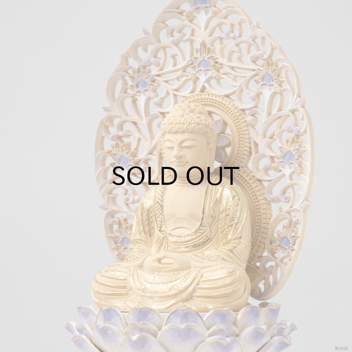 画像3: 仏像 釈迦如来 座像 柘植製/ツゲ 丸座 1.8寸 金泥書 淡彩色 藤色 曹洞宗・臨済宗・天台宗 /つげ 1.8寸 1寸8分 1寸8分 丸台座 丸台 蓮華座 仏壇用 ご本尊 (3)