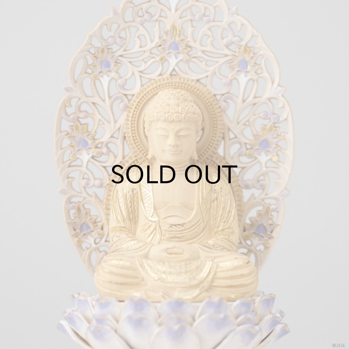 画像4: 仏像 釈迦如来 座像 柘植製/ツゲ 丸座 1.8寸 金泥書 淡彩色 藤色 曹洞宗・臨済宗・天台宗 /つげ 1.8寸 1寸8分 1寸8分 丸台座 丸台 蓮華座 仏壇用 ご本尊 (4)