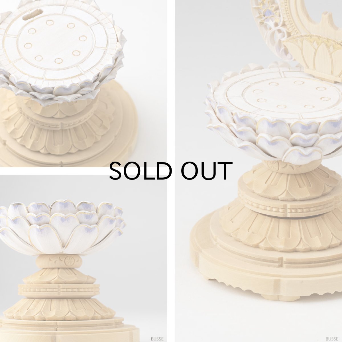 画像8: 仏像 釈迦如来 座像 柘植製/ツゲ 丸座 2寸 金泥書 淡彩色  藤色 曹洞宗・臨済宗・天台宗 /つげ ２寸 2.0寸 ２．０寸 二寸 丸台座 丸台 蓮華座 仏壇用 ご本尊 (8)