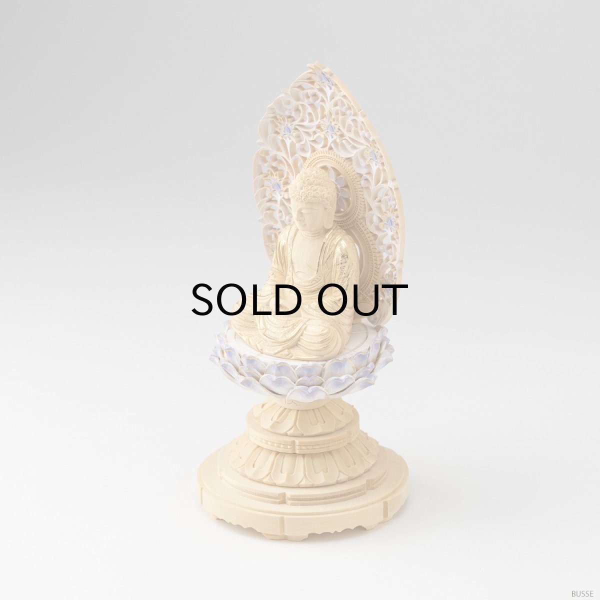 画像5: 仏像 釈迦如来 座像 柘植製/ツゲ 丸座 1.8寸 金泥書 淡彩色 藤色 曹洞宗・臨済宗・天台宗 /つげ 1.8寸 1寸8分 1寸8分 丸台座 丸台 蓮華座 仏壇用 ご本尊 (5)