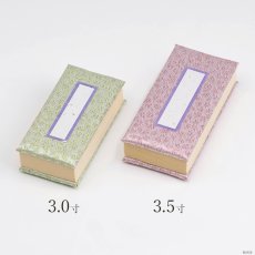 画像4: モダン過去帳 セット 『金襴過去帳 桜ラメ 3寸/3.5寸 日付あり』過去帳＋台セット 薄むらさき/薄きみどり/薄ピンク（ミニ仏壇用 見台 過去帖 桜 サクラ） (4)