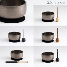 画像11: おりんセット 夢想りん 朧銀色 1.8寸 / 2.0寸 リン棒付き(おりん 仏具 おしゃれ ミニ モダン 夢想リン おリン 仏壇用 手元供養 銀色 シルバー 銀バレル) (11)