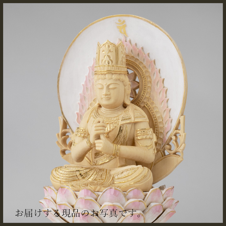 日本画　水墨画 仏像 茶色フレーム 文殊菩薩 水墨画 仏像と獅子 フレーム付き - メルカリ
