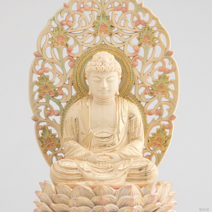 仏像 座釈迦 釈迦如来(柘植 ツゲ・ケマン座) 2.0寸 仏像 | www